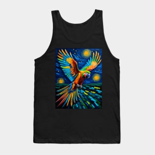 Macaw in starry night Tank Top